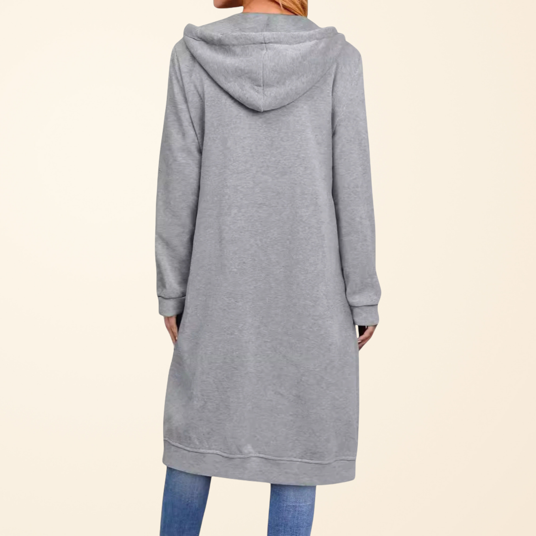 Beatriz | Chaqueta de Punto Larga con Cremallera