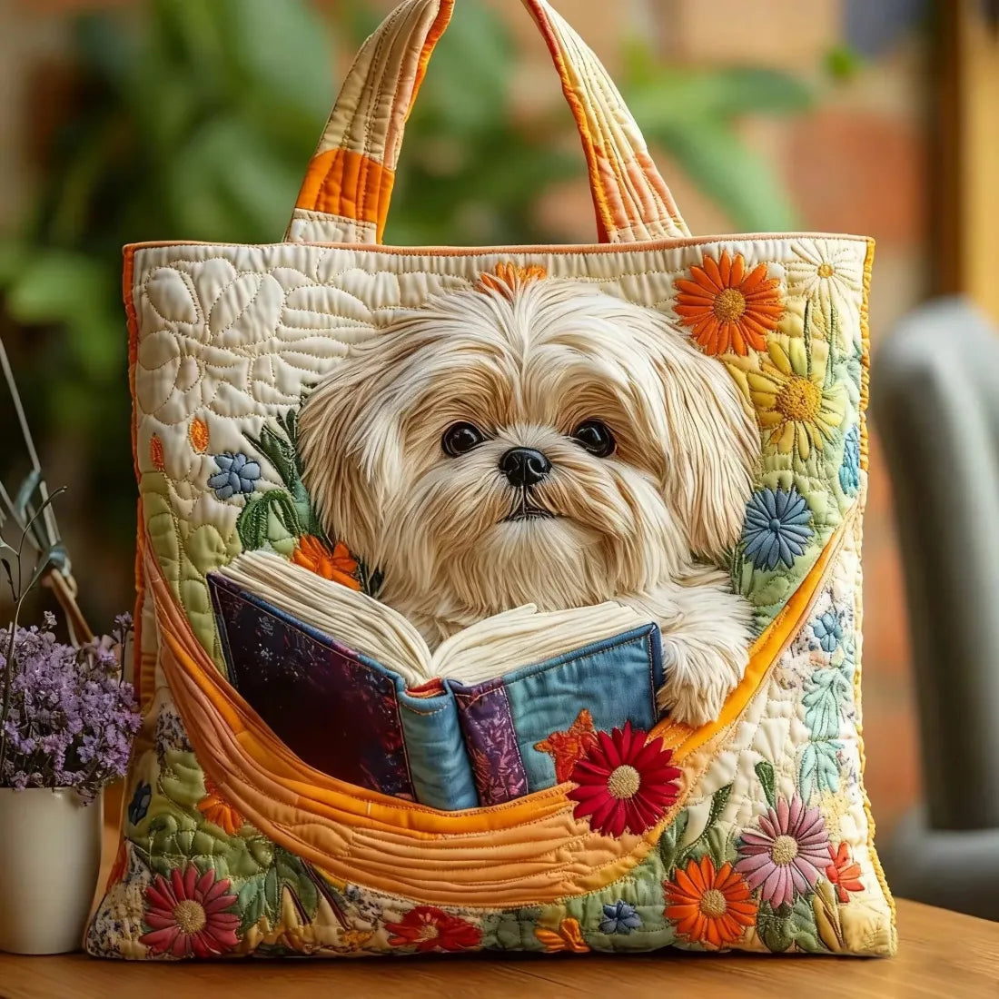 Berta | Bolso Artesanal Zoo Marino, Libros y Flores