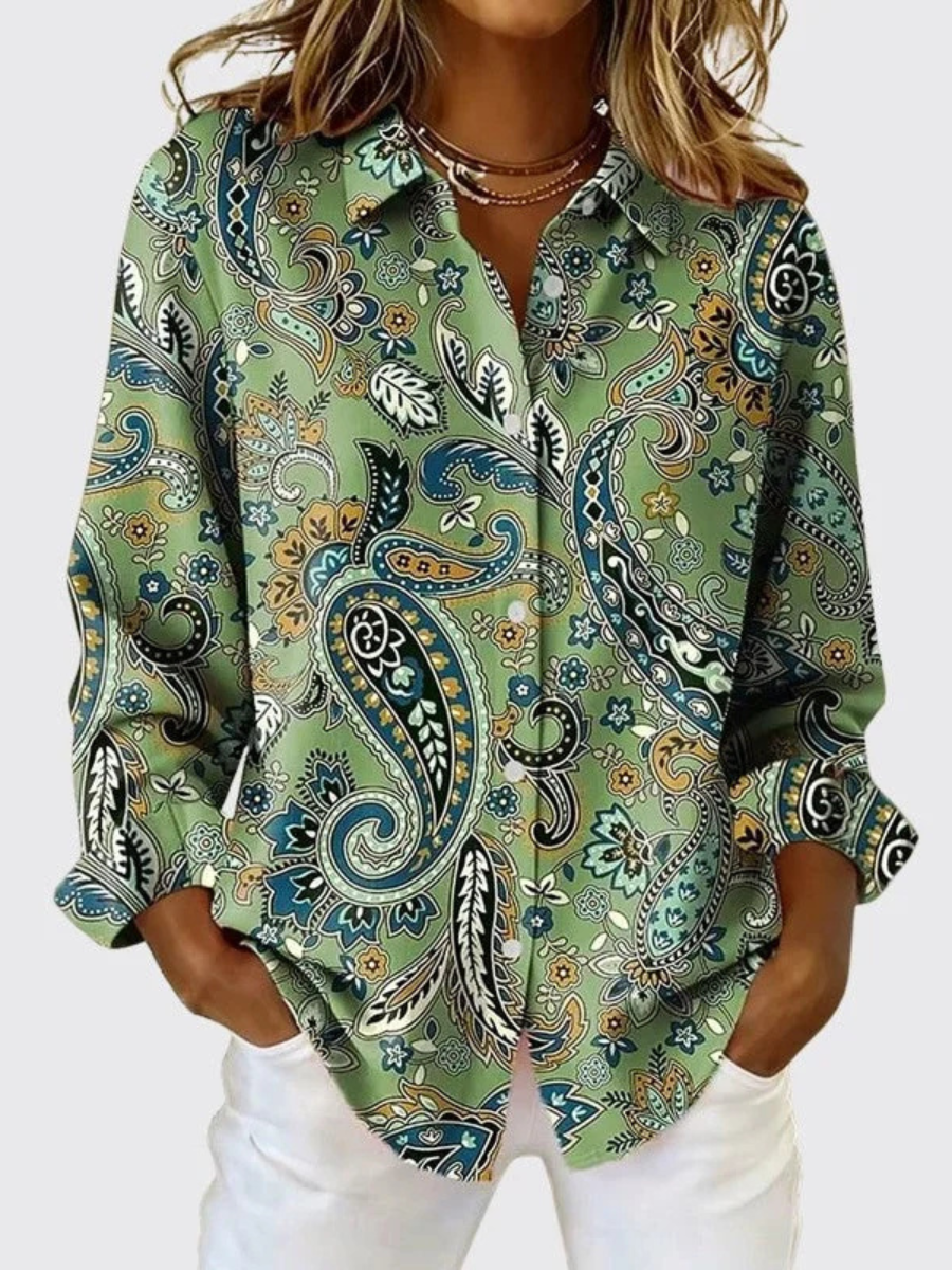 Ana Nuria | Blusa de Botones con Estampado Paisley