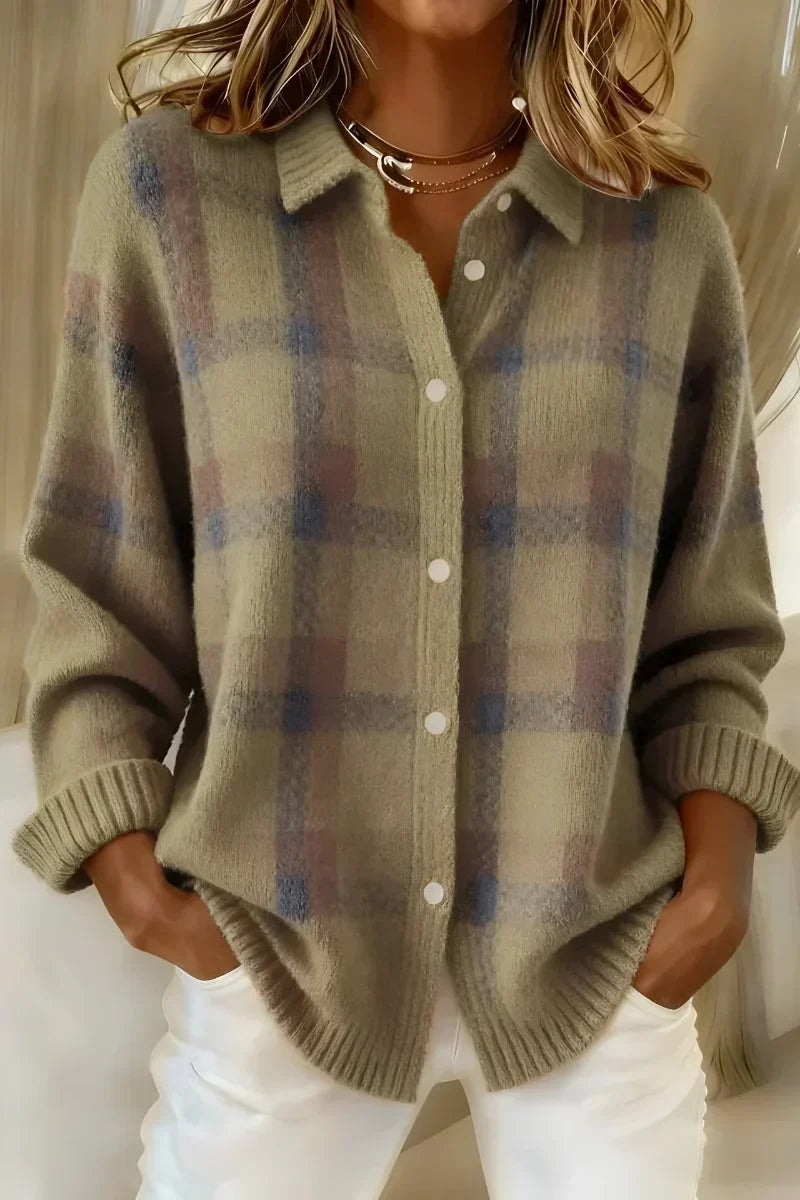 Ana Elena | Chaqueta de Punto de Cuadros