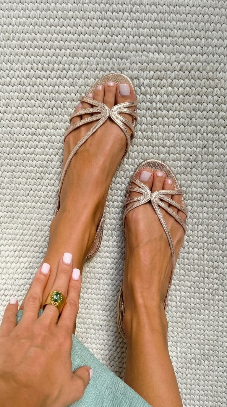 Camila | Sandalias Doradas, Elegancia Estival