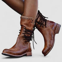 Eva | Botines Vintage con Cordones
