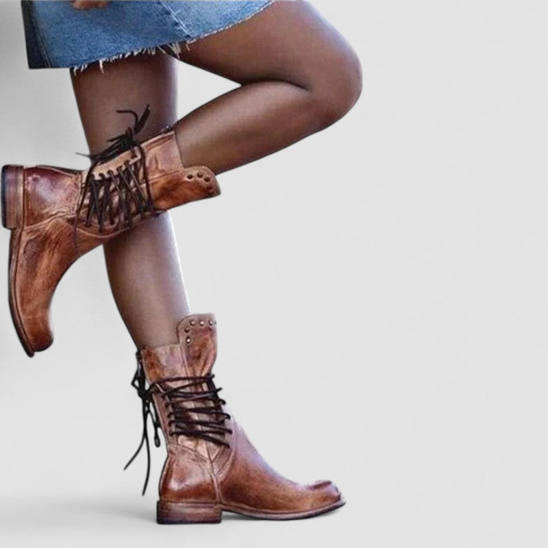 Eva | Botines Vintage con Cordones