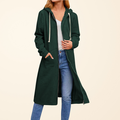 Beatriz | Chaqueta de Punto Larga con Cremallera