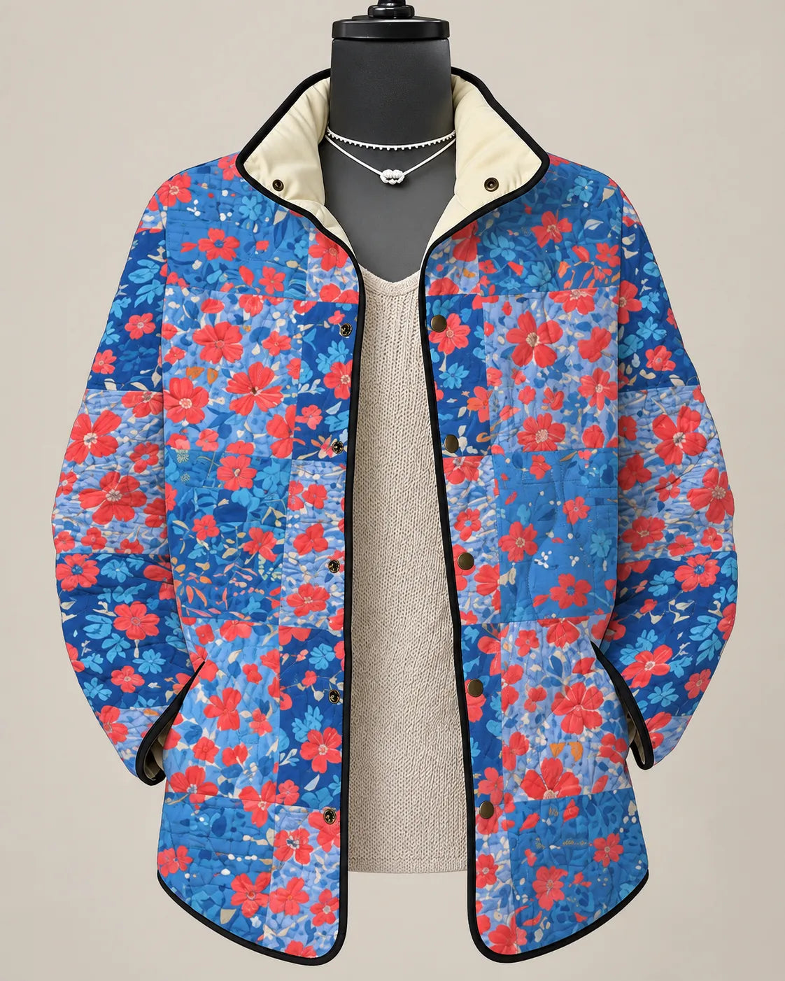 Ana Laura | Chaqueta Acolchada Floral Patchwork