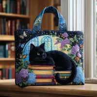 Claudia | Bolso Artesanal Gato Negro y Libro