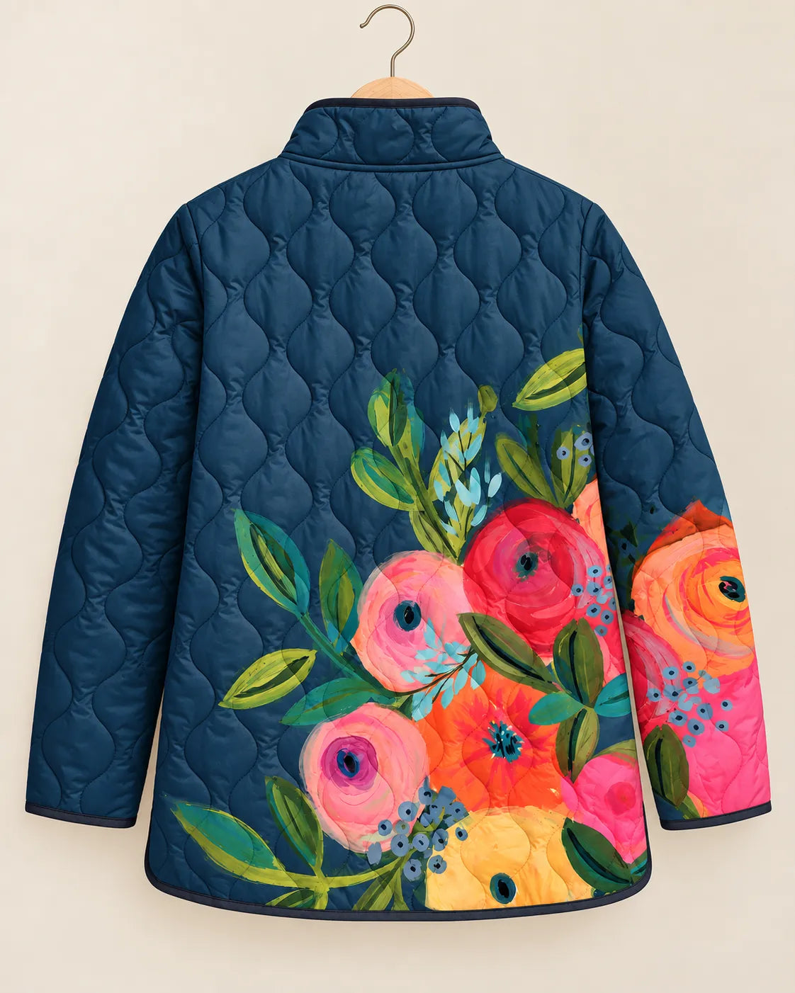 Iris | Chaqueta Acolchada Jardín Pintado