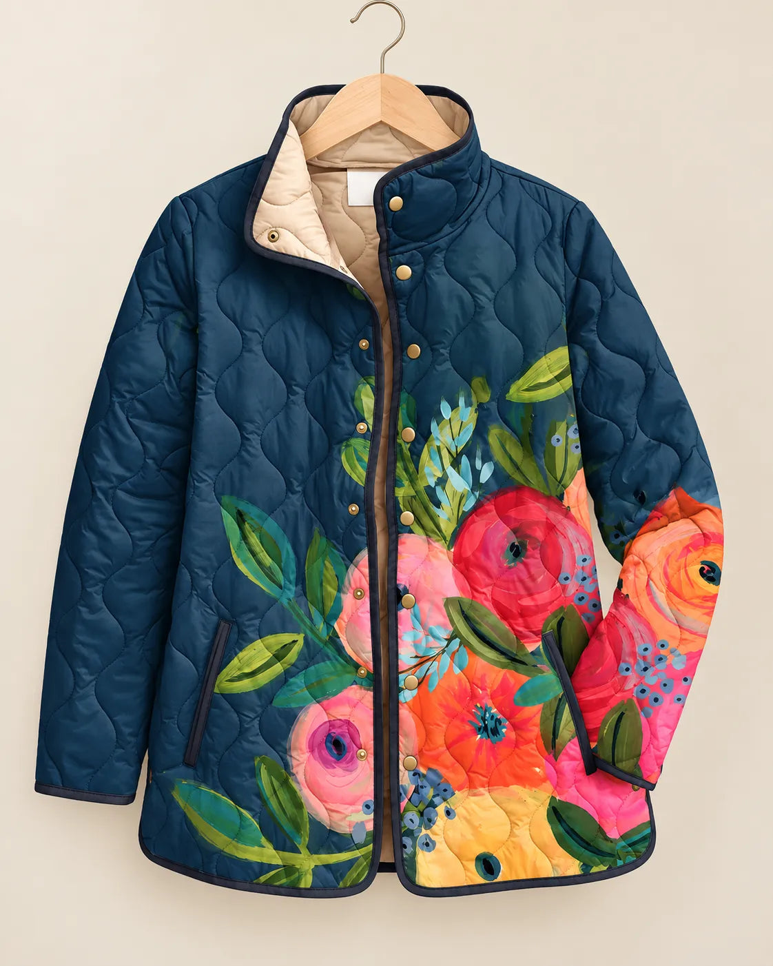 Ana Paula | Chaqueta Acolchada Floral Patchwork de Pradera