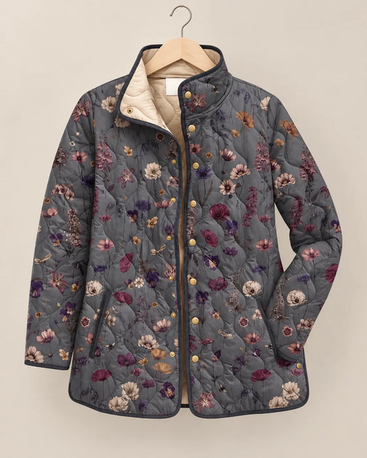 Paula | Chaqueta Acolchada Flores de Pradera