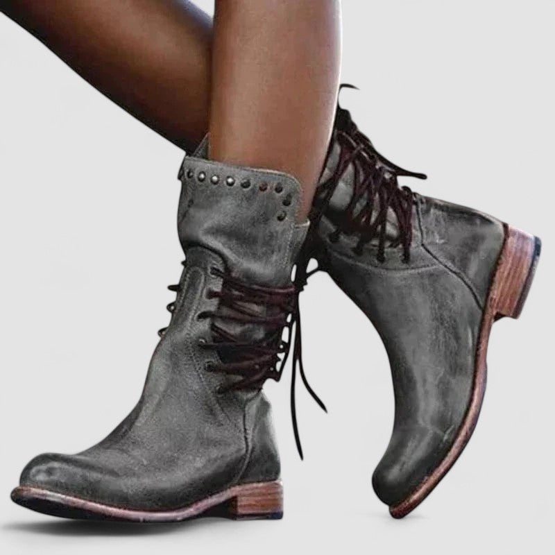 Eva | Botines Vintage con Cordones