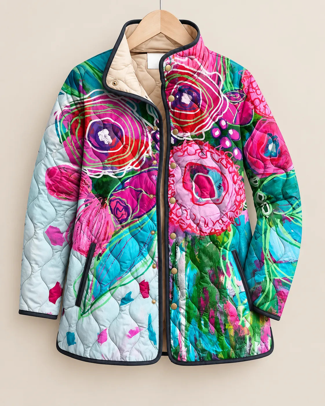 Carla | Chaqueta Acolchada Jardín Pintado