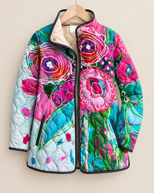 Carla | Chaqueta Acolchada Jardín Pintado