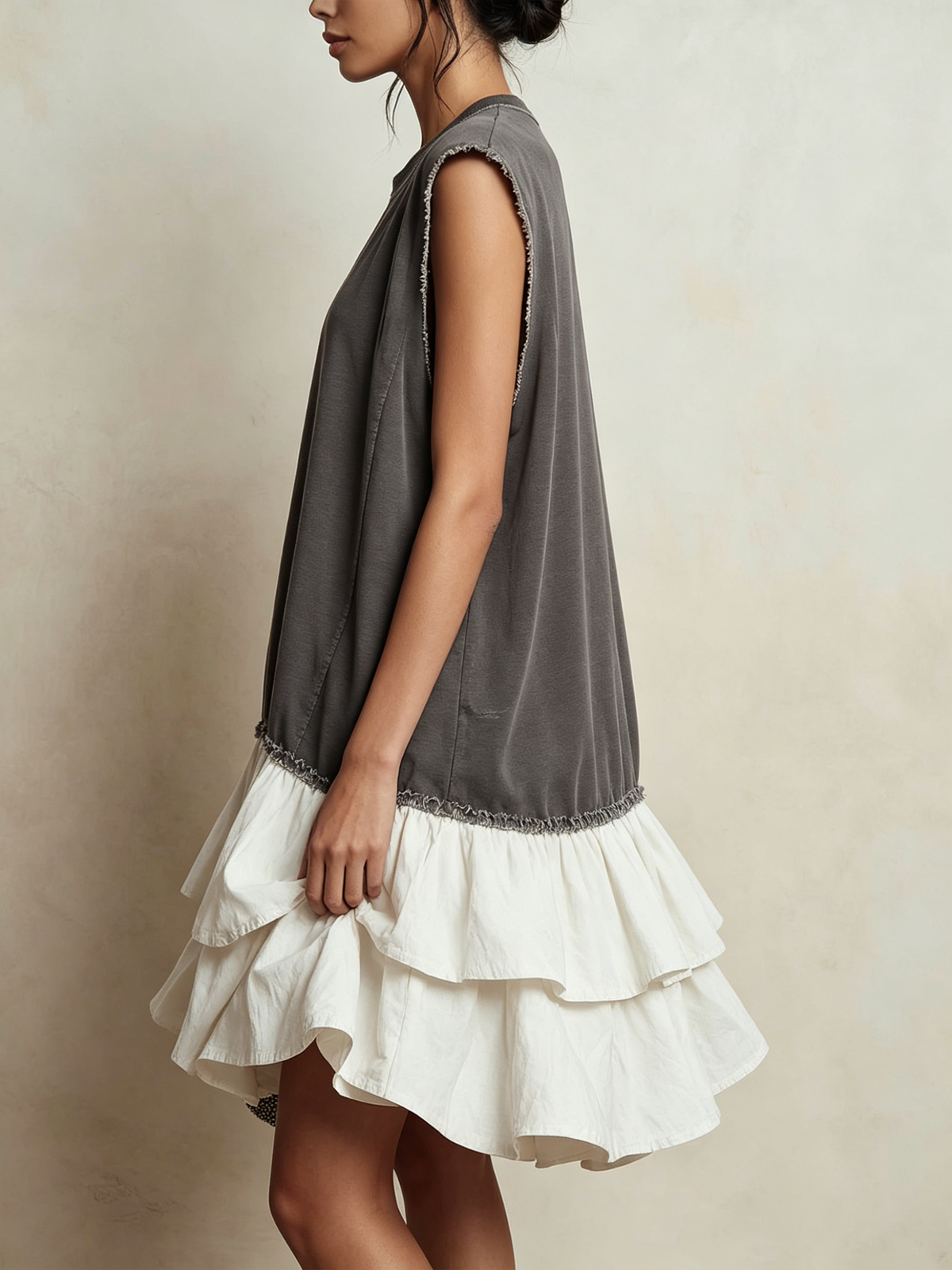 Ilaria | Vestido casual con bloques de color, corte amplio, de vacaciones