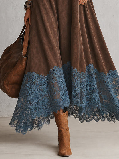 María Sagrario | Vestido Efecto Ante
