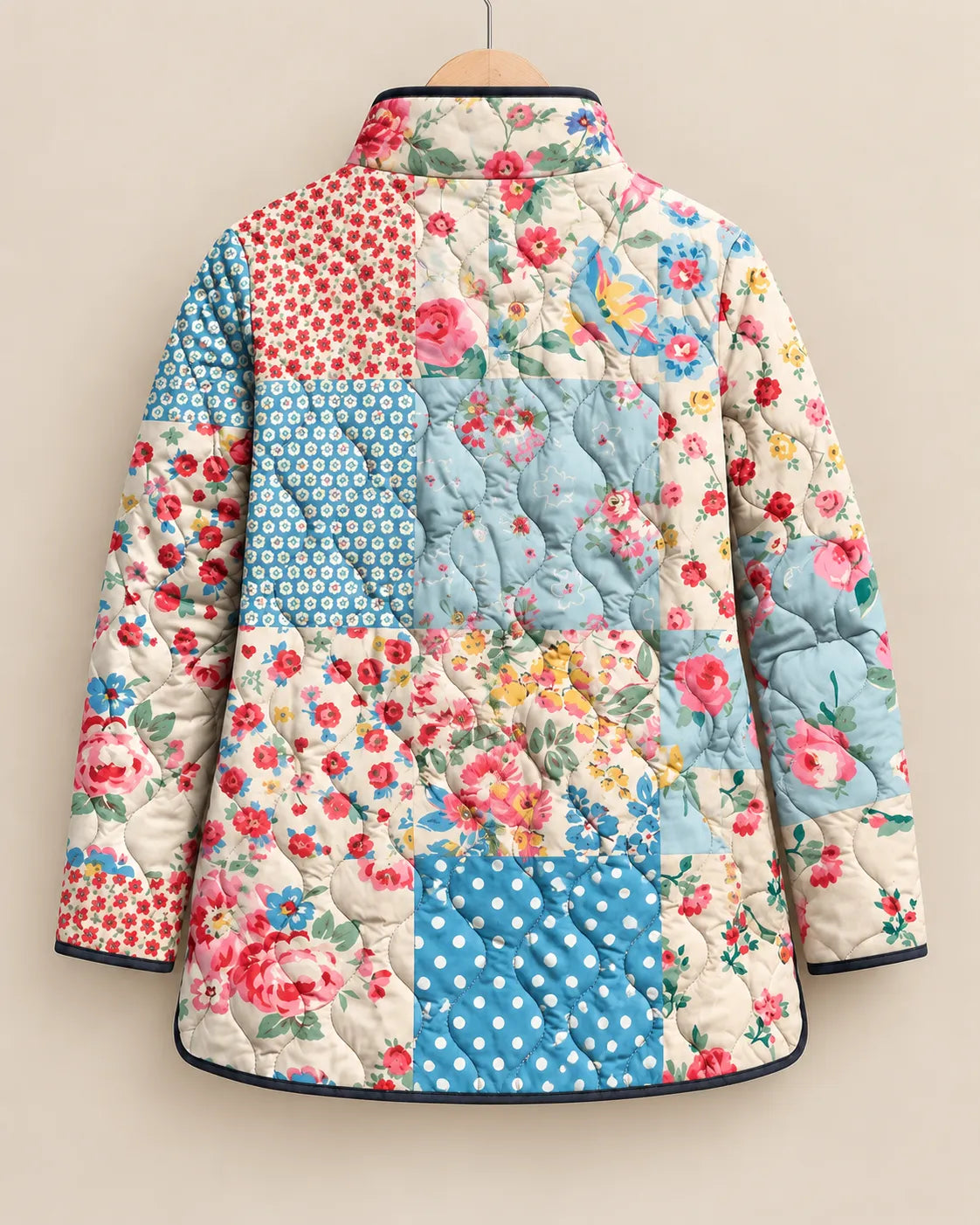 Ruth | Chaqueta Acolchada Jardín Patchwork