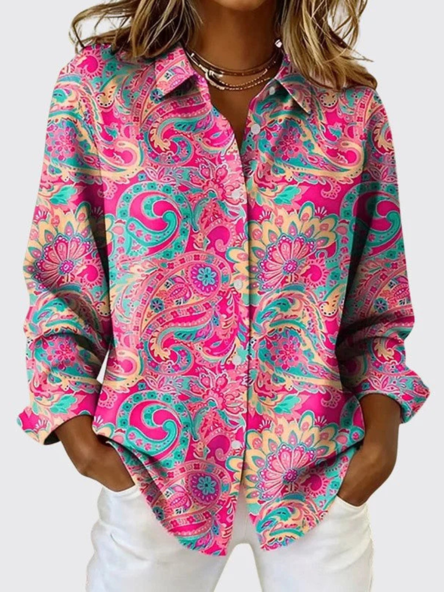 Ana Nuria | Blusa de Botones con Estampado Paisley