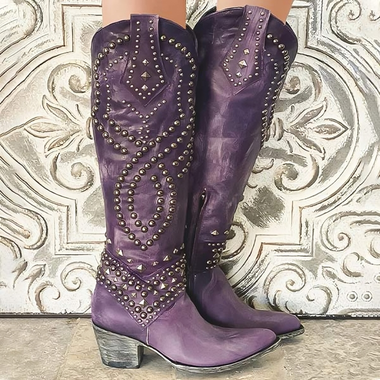 María Sonia | Botas Altas Western con Tachuelas