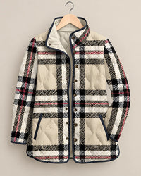 Laura | Chaqueta Acolchada de Cuadros Clásicos