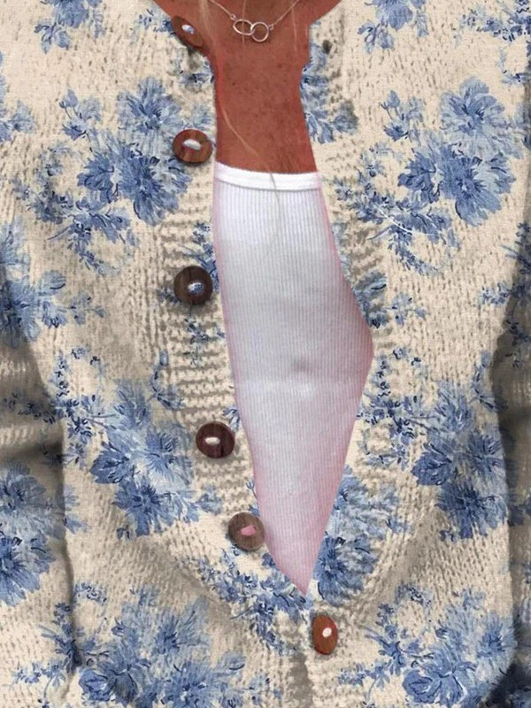 Rosa Elena | Chaqueta de Punto Vintage