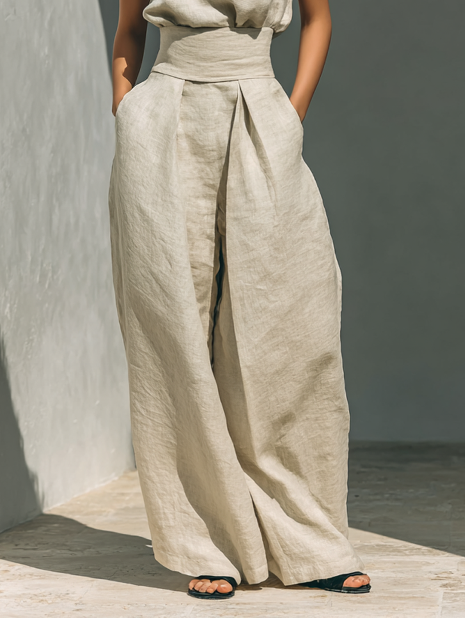Venancia | Conjunto Minimalista Top y Pantalón Ancho