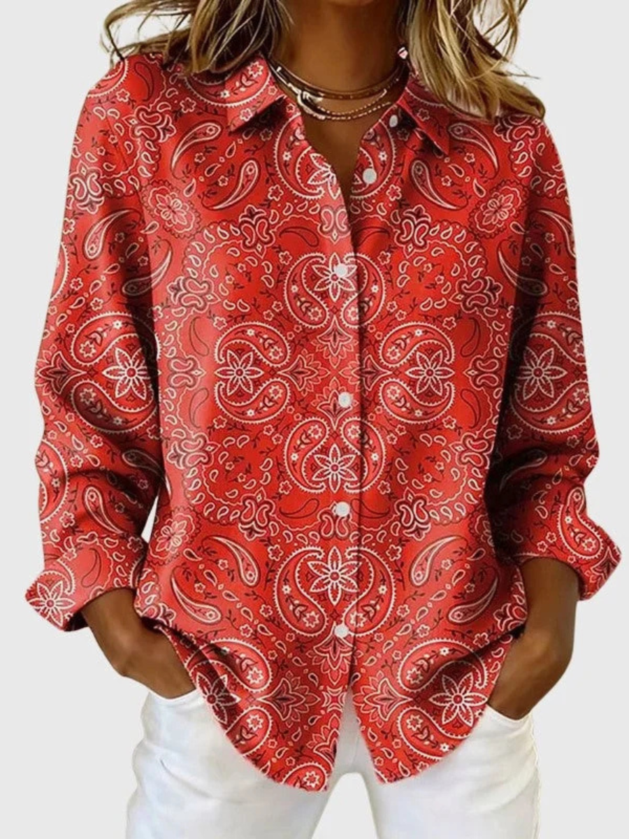Ana Nuria | Blusa de Botones con Estampado Paisley