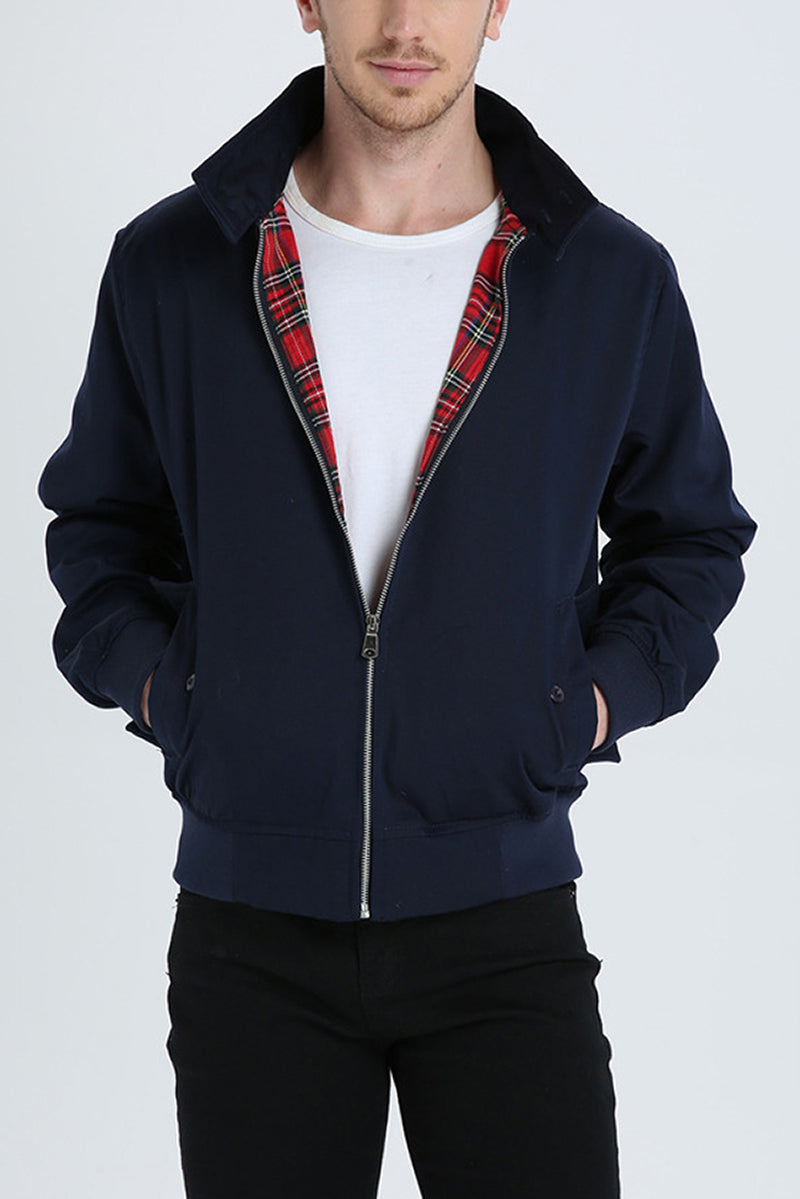 Hernán | Chaqueta Harrington con Forro Tartán