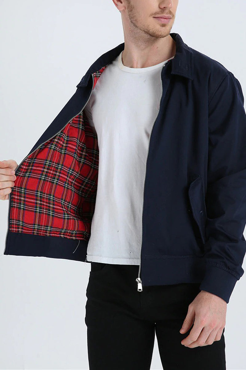 Hernán | Chaqueta Harrington con Forro Tartán