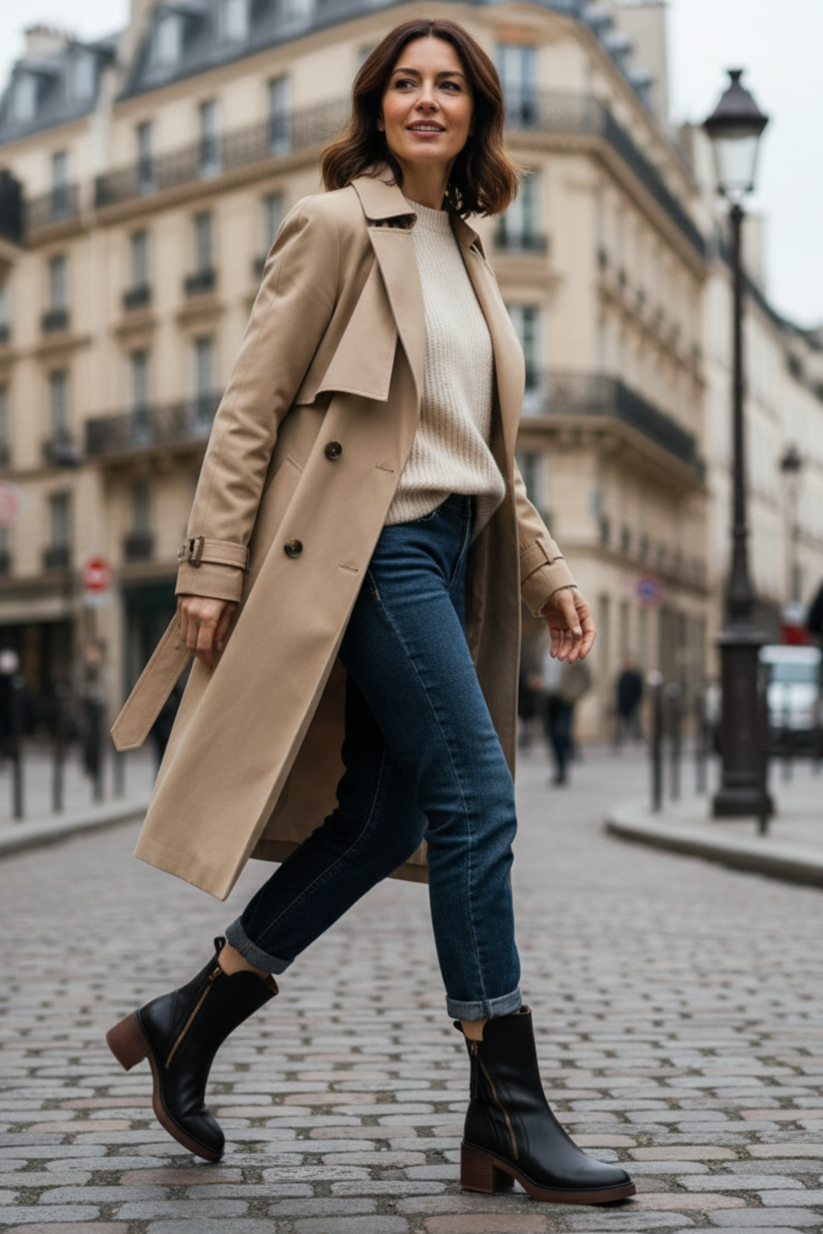 Natalia | Botas de Piel con Tacón Cuadrado