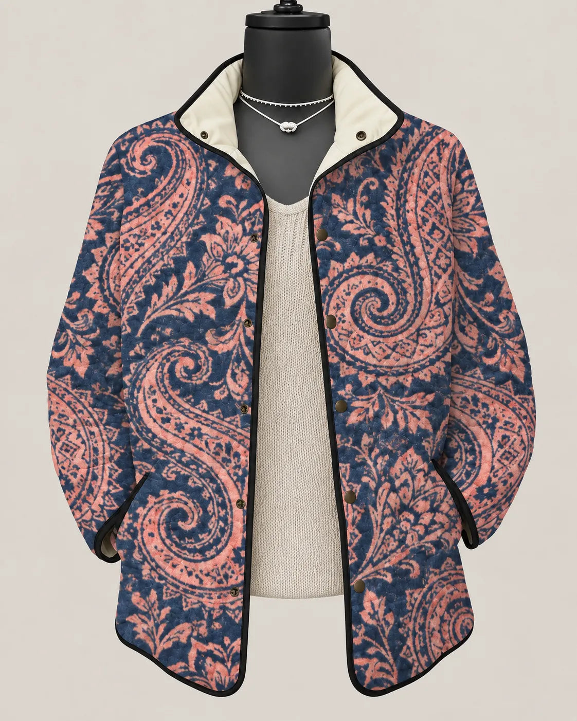 Ruth | Chaqueta Acolchada Jardín Patchwork