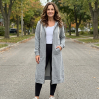 Beatriz | Chaqueta de Punto Larga con Cremallera