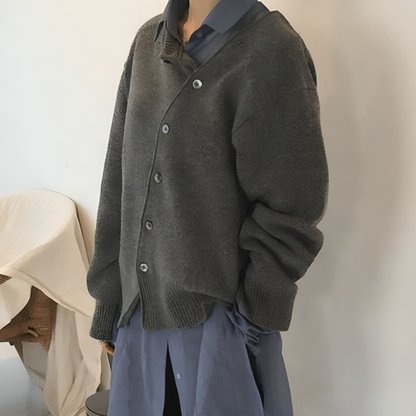 Juana | Chaqueta de Punto con Botones Asimétricos
