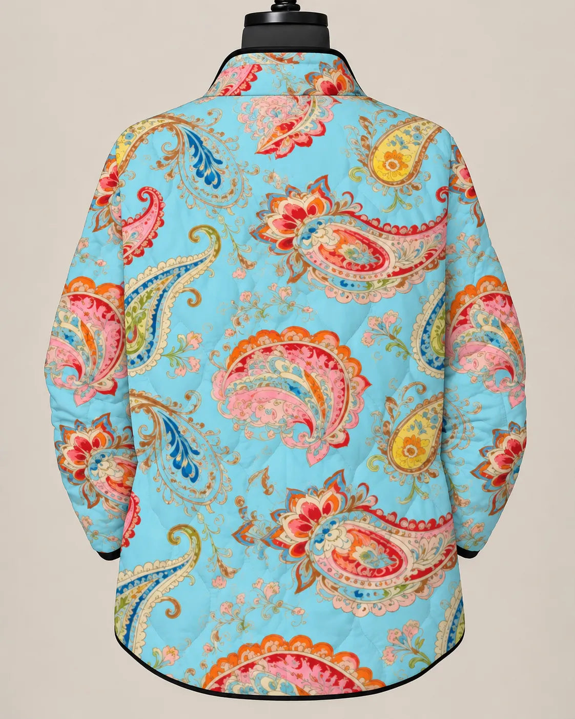 Sara María | Chaqueta Acolchada Paisley Vibrante