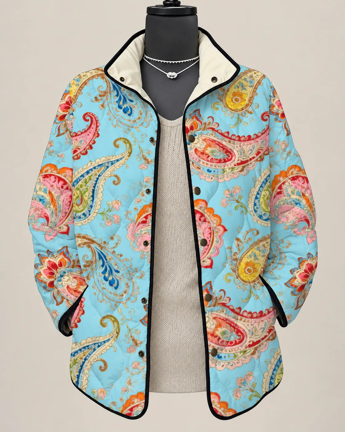 Ruth | Chaqueta Acolchada Jardín Patchwork