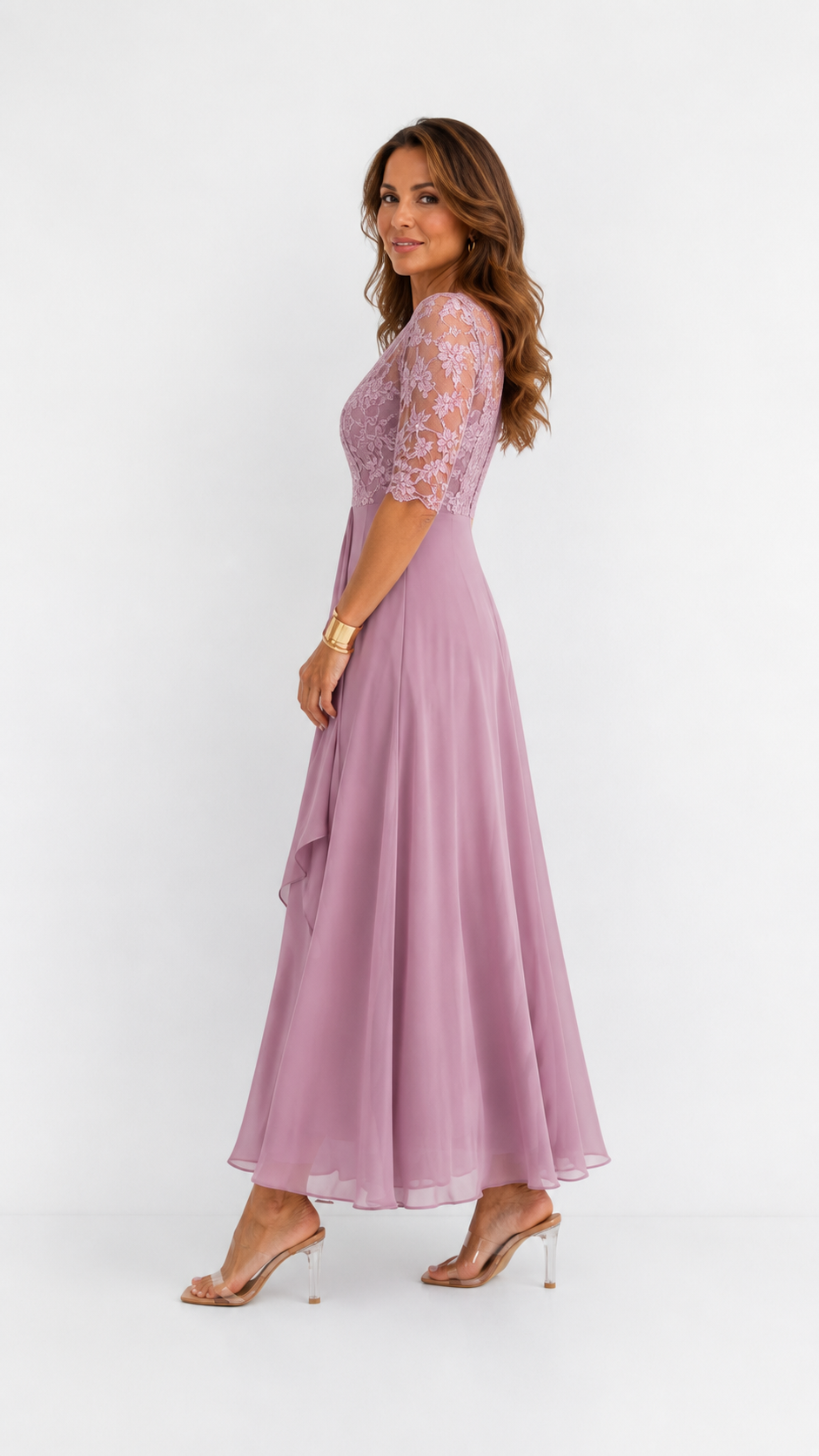 María del Valle | Vestido Midi Elegante de Encaje