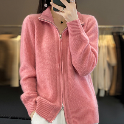 Pilar | Chaqueta de Punto Suave con Cremallera