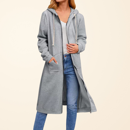 Beatriz | Chaqueta de Punto Larga con Cremallera