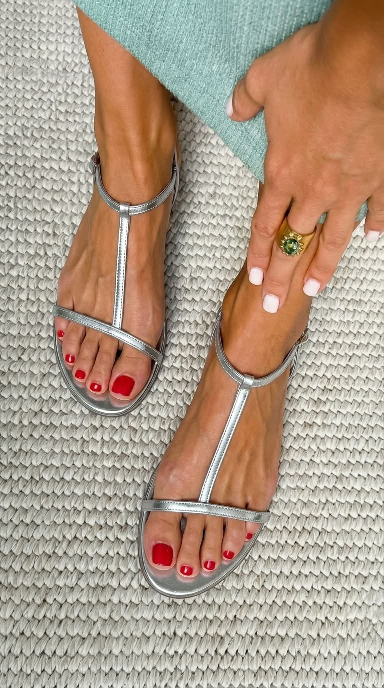 Blanca | Sandalias Doradas de Verano