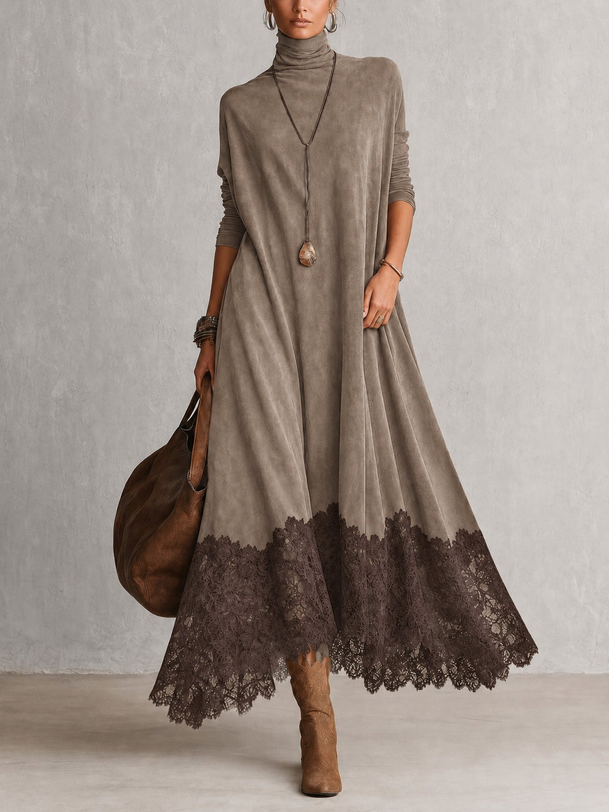 María Amparo | Vestido Efecto Ante