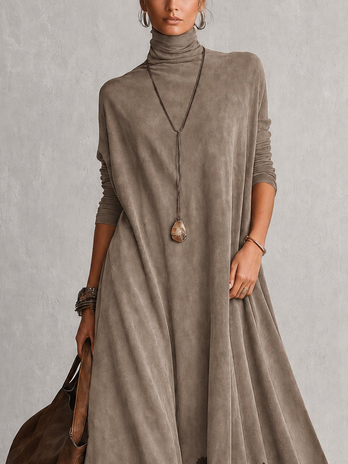 María Amparo | Vestido Efecto Ante