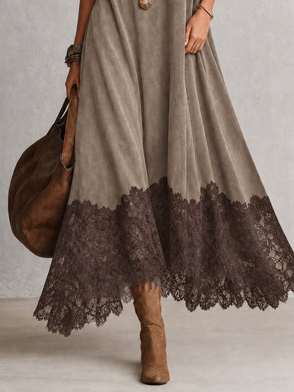 María Amparo | Vestido Efecto Ante