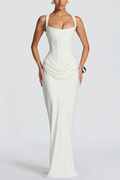 Mariví | Vestido Maxi con Escote Cuadrado