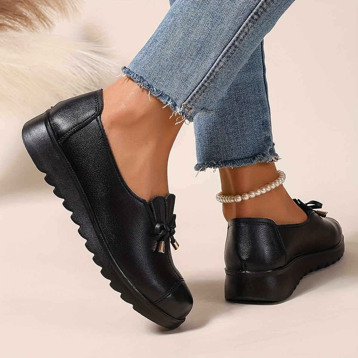 María Amparo | Mocasines Ortopédicos con Lazo