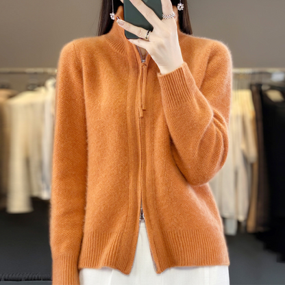 Pilar | Chaqueta de Punto Suave con Cremallera