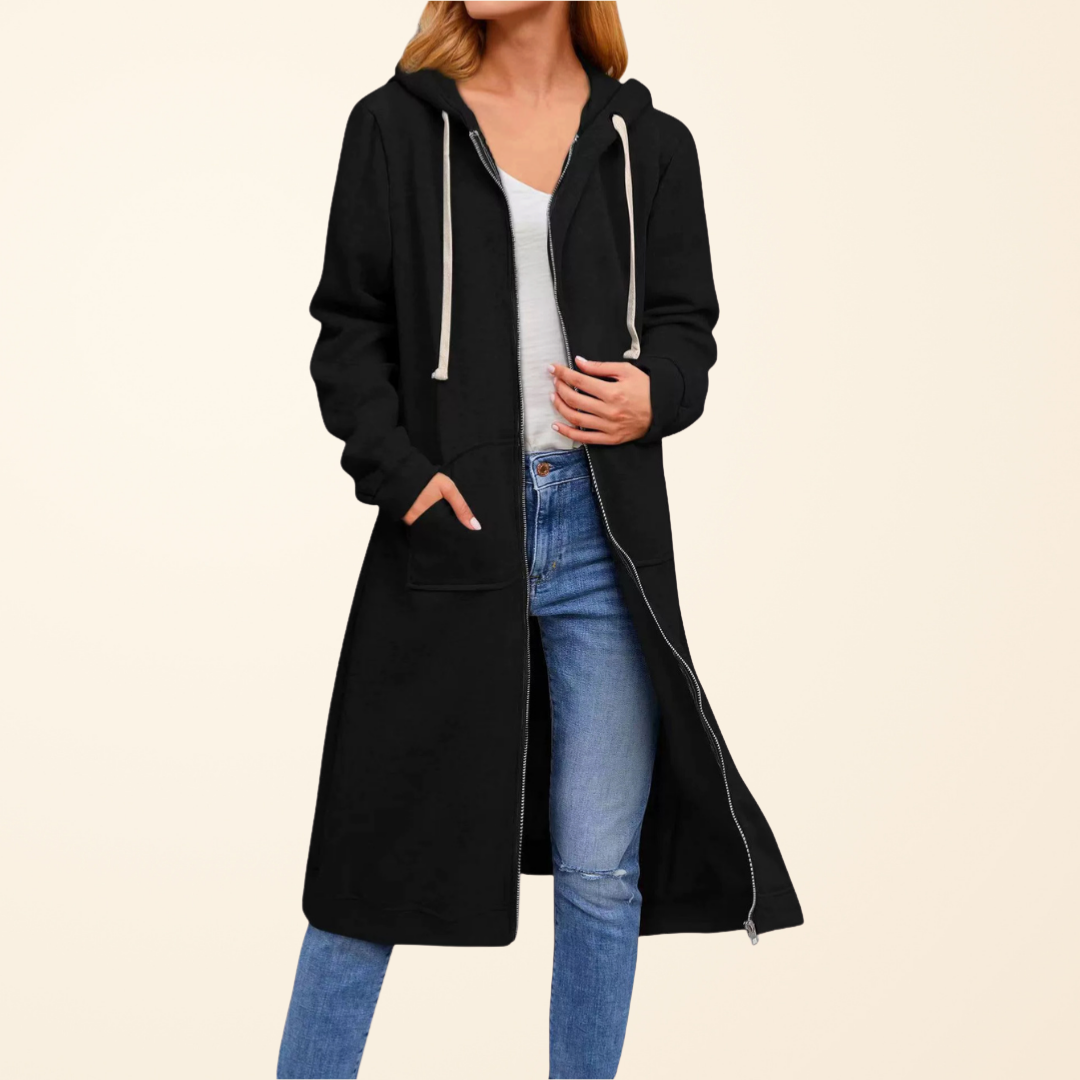 Beatriz | Chaqueta de Punto Larga con Cremallera