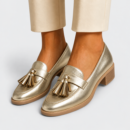 Amaia | Mocasines Dorados