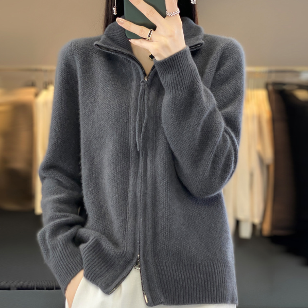 Pilar | Chaqueta de Punto Suave con Cremallera