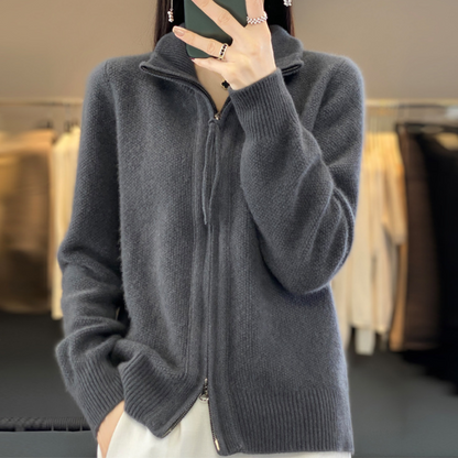 Pilar | Chaqueta de Punto Suave con Cremallera