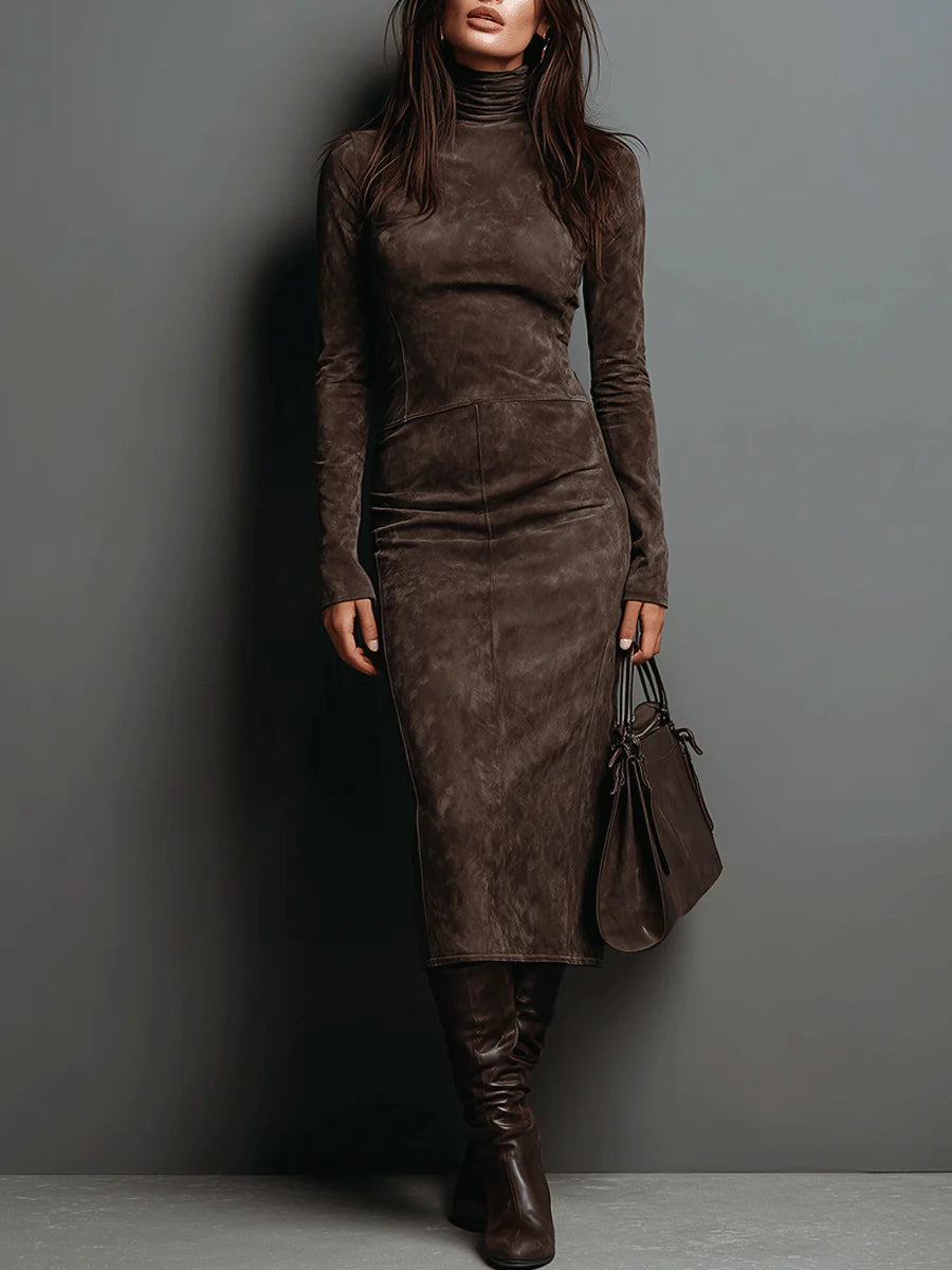 Mariló | Vestido Midi Marrón