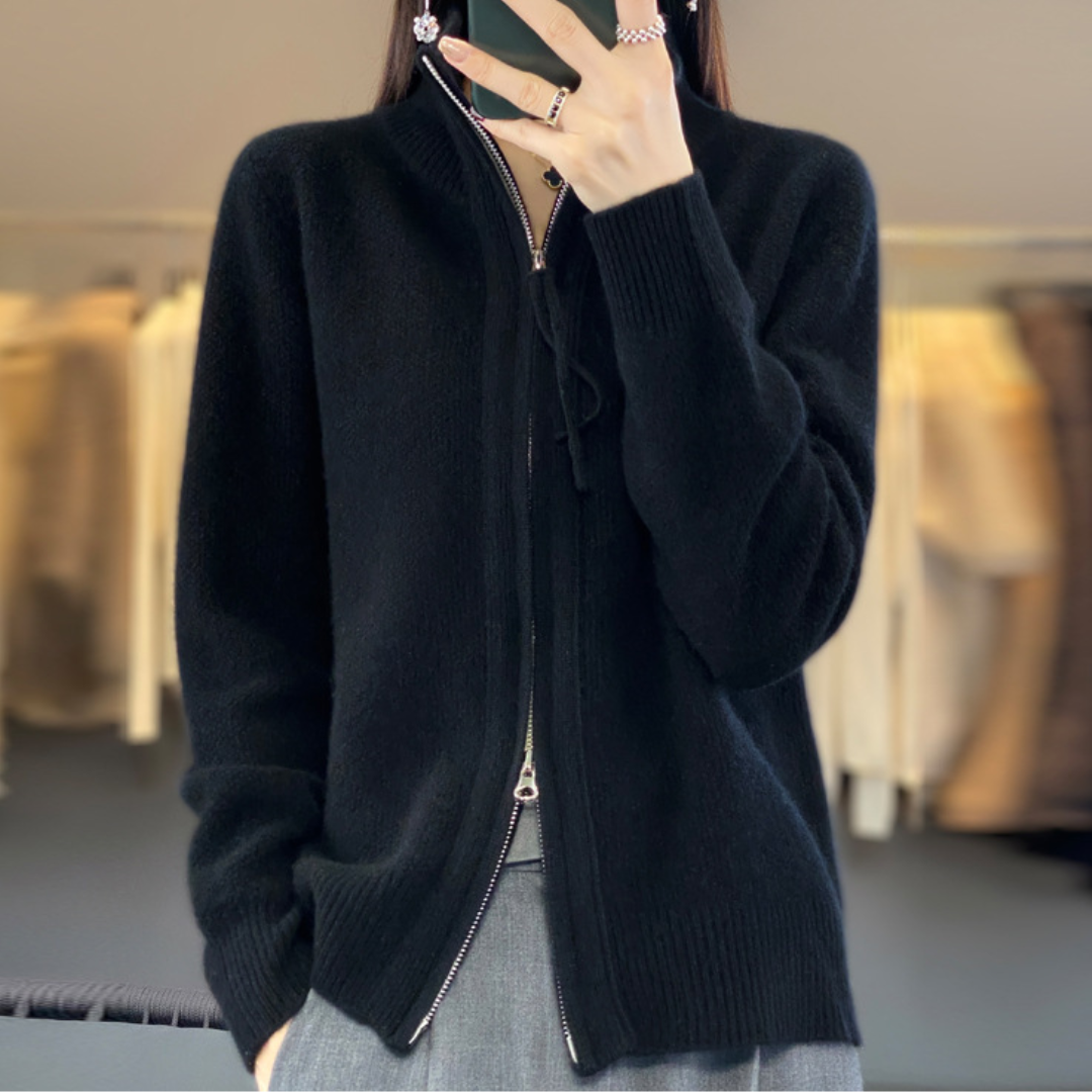 Pilar | Chaqueta de Punto Suave con Cremallera