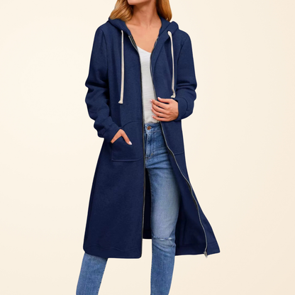 Beatriz | Chaqueta de Punto Larga con Cremallera